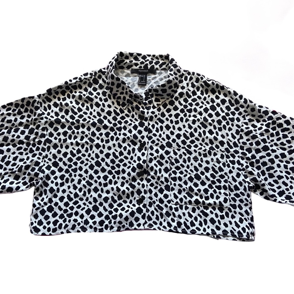 Forever 21 animal pattern crop top
